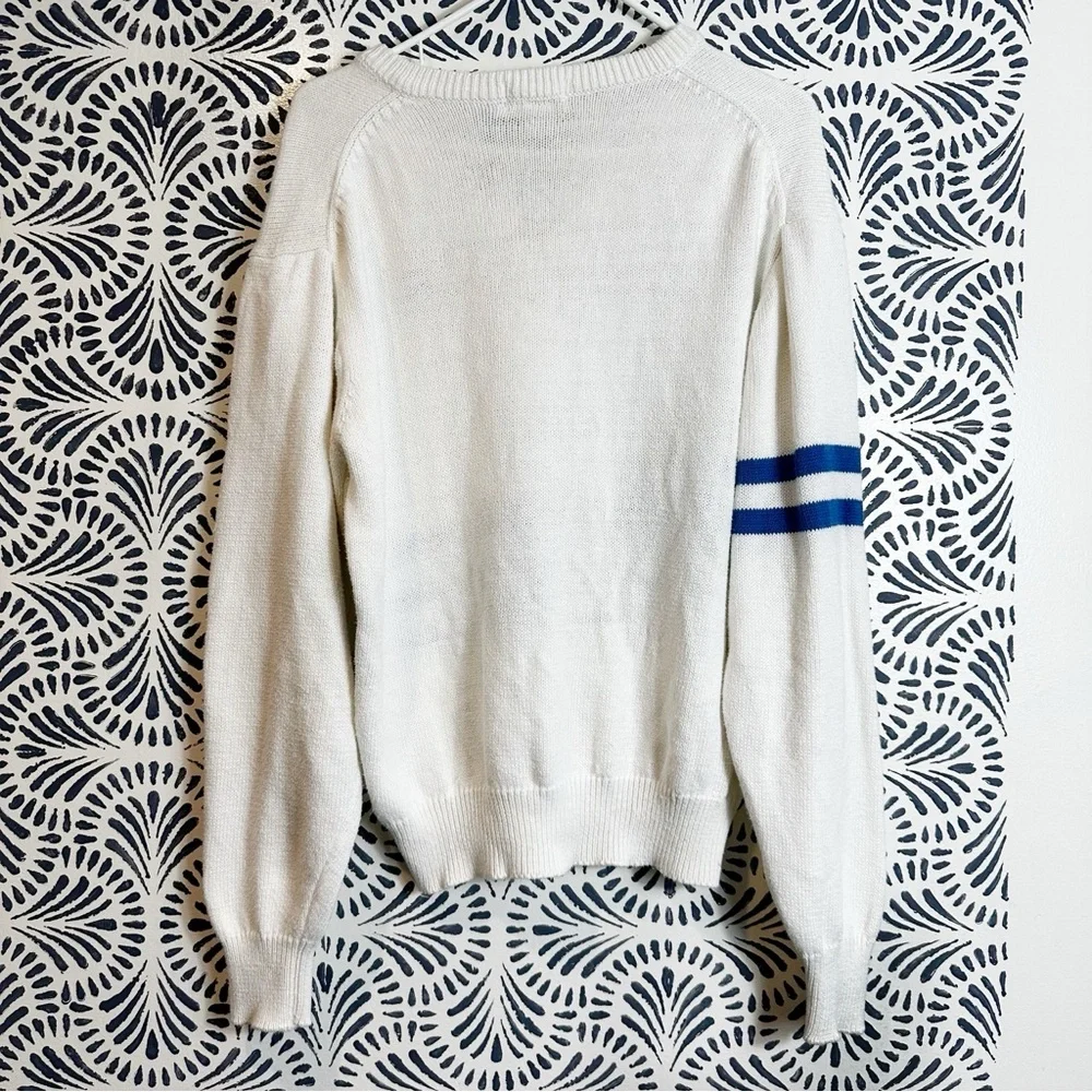 Vintage IZOD Club Black Lake Golf V Neck Stripe Diamond Sweater FLAWED R… - Picture 4 of 14